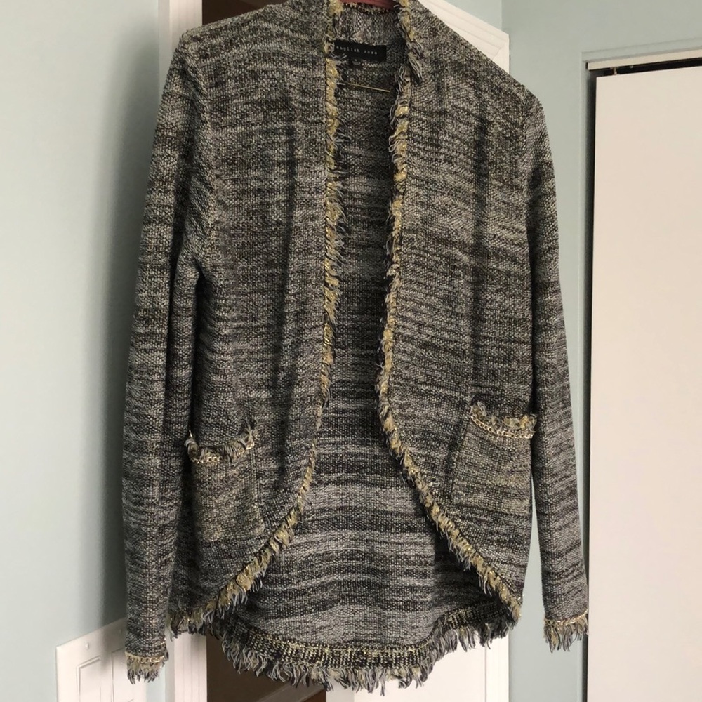 Gold and silver tweed style sweater